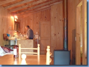 inside view of cabin at Antilco, the horse riding ranch in Chile